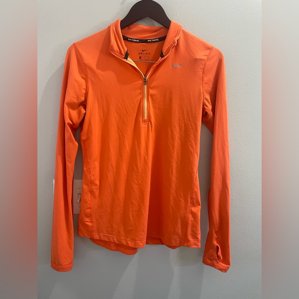 Nike Dri-FIT Orange Quarter-Zip Top